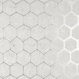 Brewster Home Fashions Starling Honeycomb Silver Wallpaper
