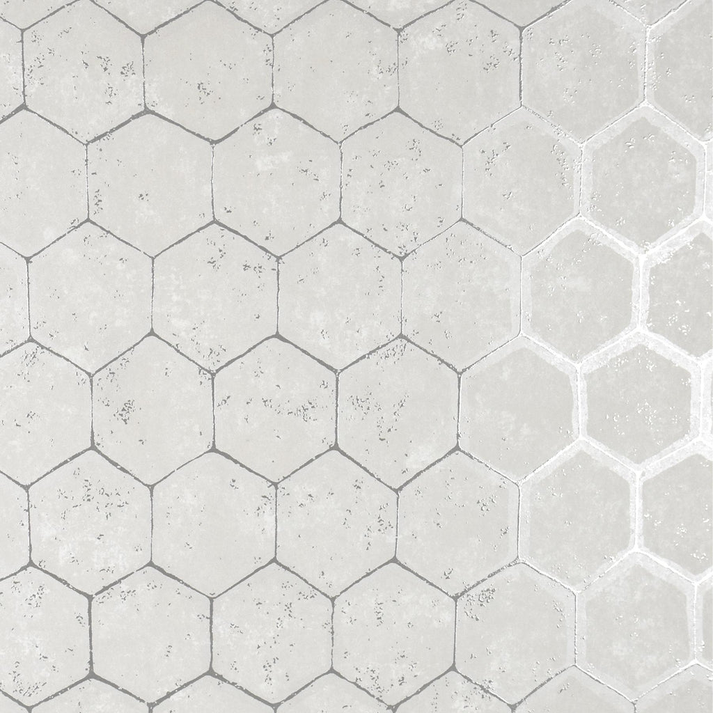 Brewster Home Fashions Starling Honeycomb Silver Wallpaper