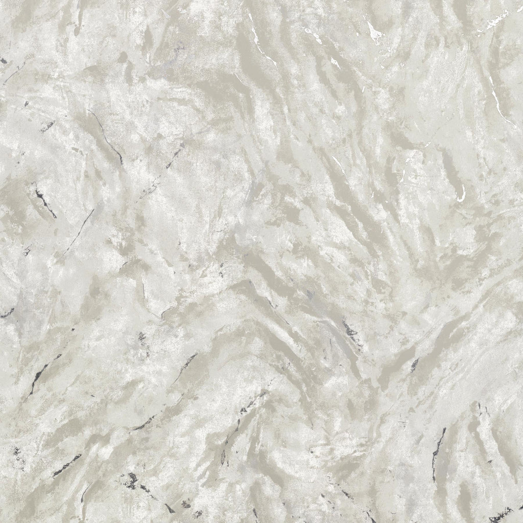 Brewster Home Fashions Titania Marble Texture Silver Wallpaper