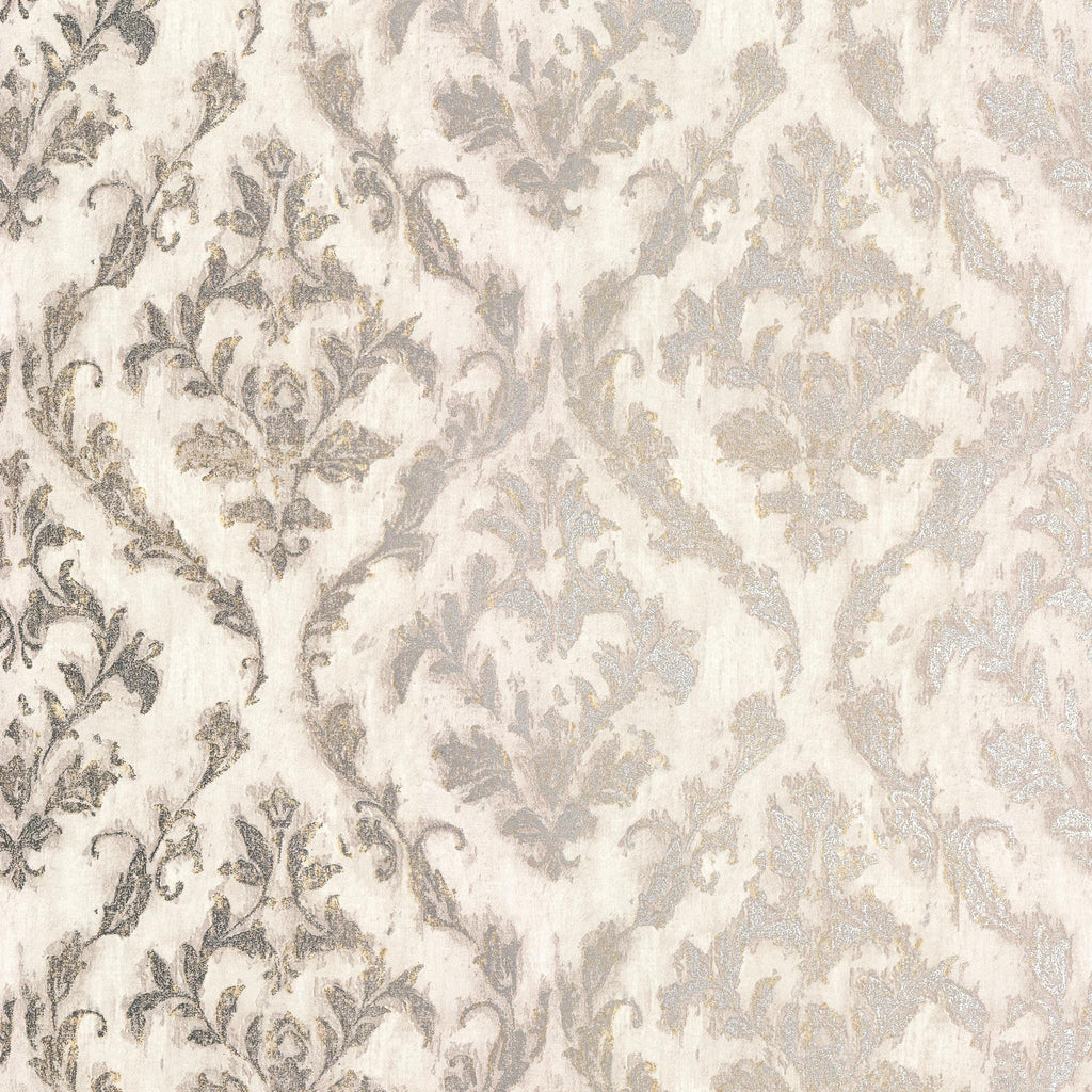 Brewster Home Fashions Lyra Damask Light Grey Wallpaper