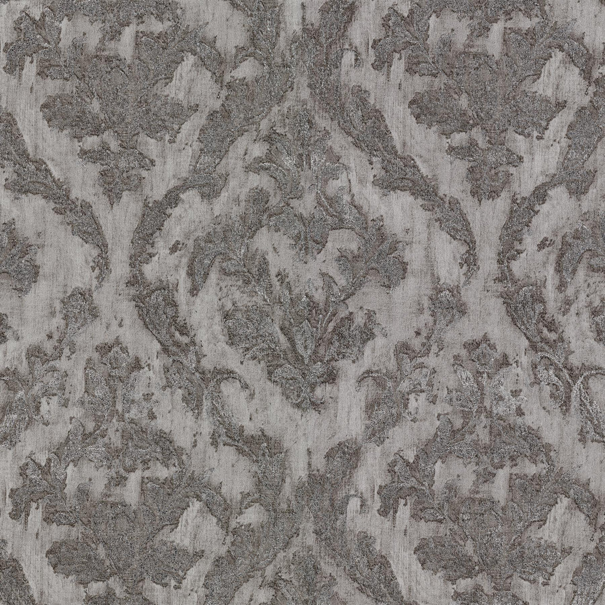 Brewster Home Fashions Lyra Pewter Damask Wallpaper