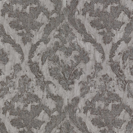 Brewster Home Fashions Lyra Pewter Damask Wallpaper
