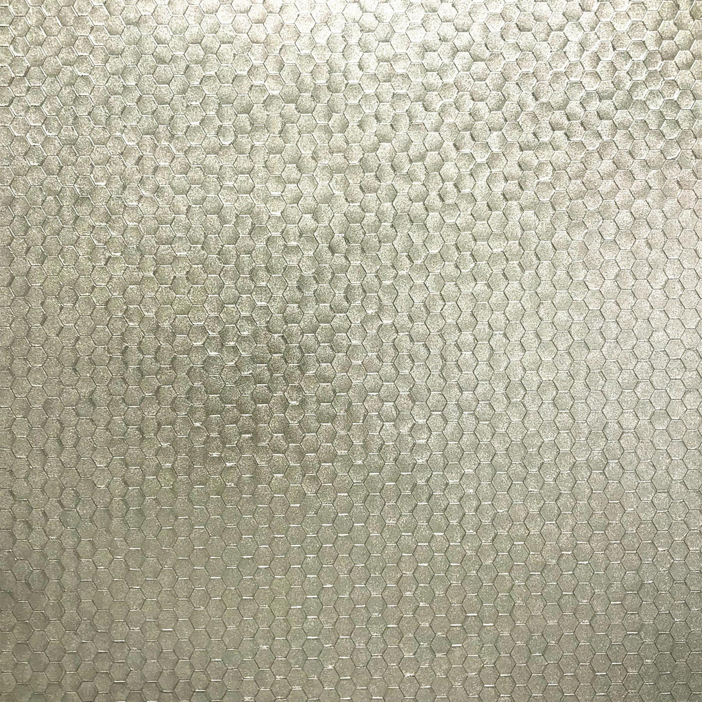 Brewster Home Fashions Carbon Platinum Honeycomb Geometric Wallpaper
