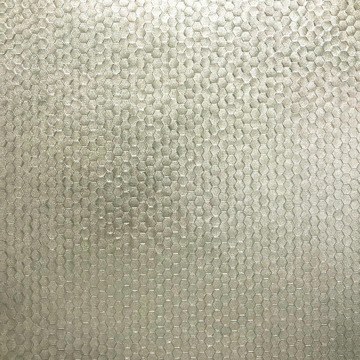 Brewster Home Fashions Carbon Honeycomb Geometric Platinum Wallpaper