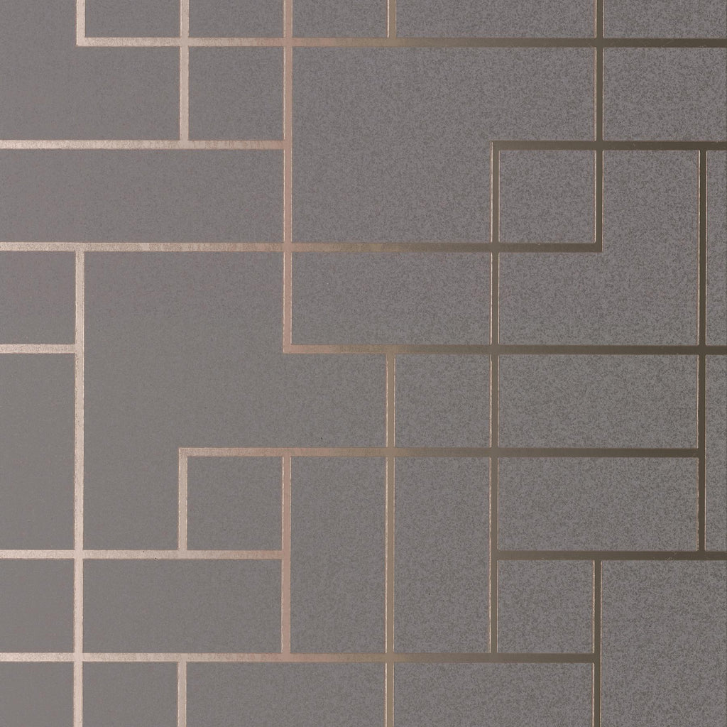 Brewster Home Fashions Mason Geometric Dark Grey Wallpaper