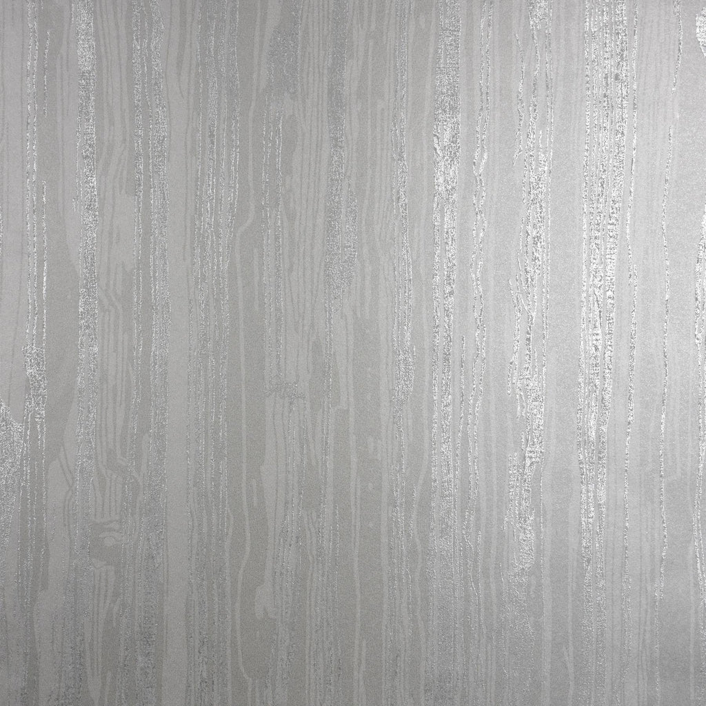 Brewster Home Fashions Nova Faux Wood Silver Wallpaper
