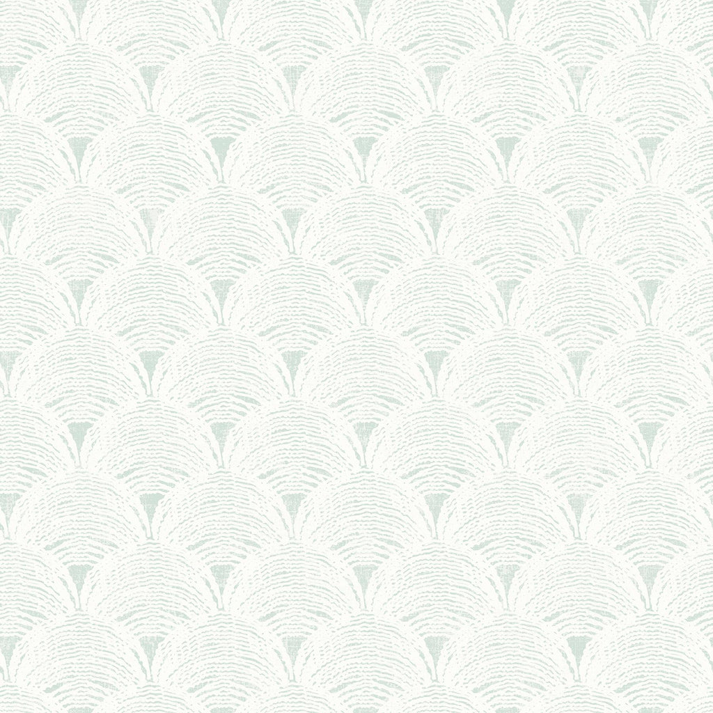Brewster Home Fashions Santiago Scalloped Teal Wallpaper