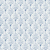 Brewster Home Fashions Santiago Blue Scalloped Wallpaper