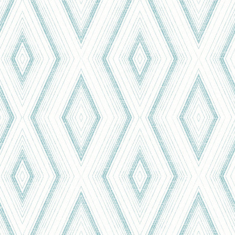 Brewster Home Fashions Santa Cruz Turquoise Geometric Wallpaper