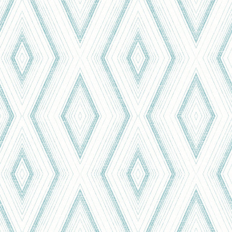 Brewster Home Fashions Santa Cruz Geometric Turquoise Wallpaper