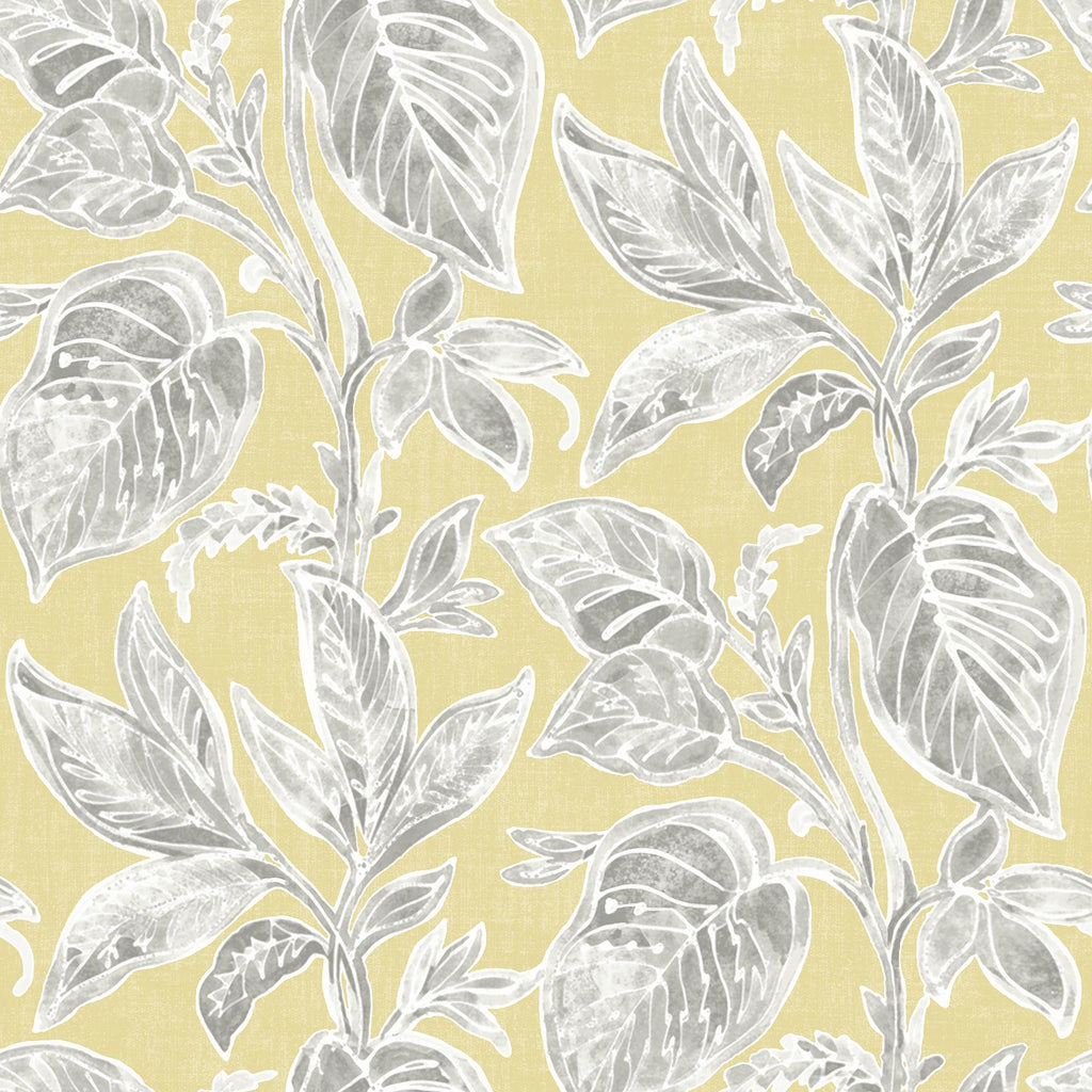 Brewster Home Fashions Mangrove Botanical Yellow Wallpaper