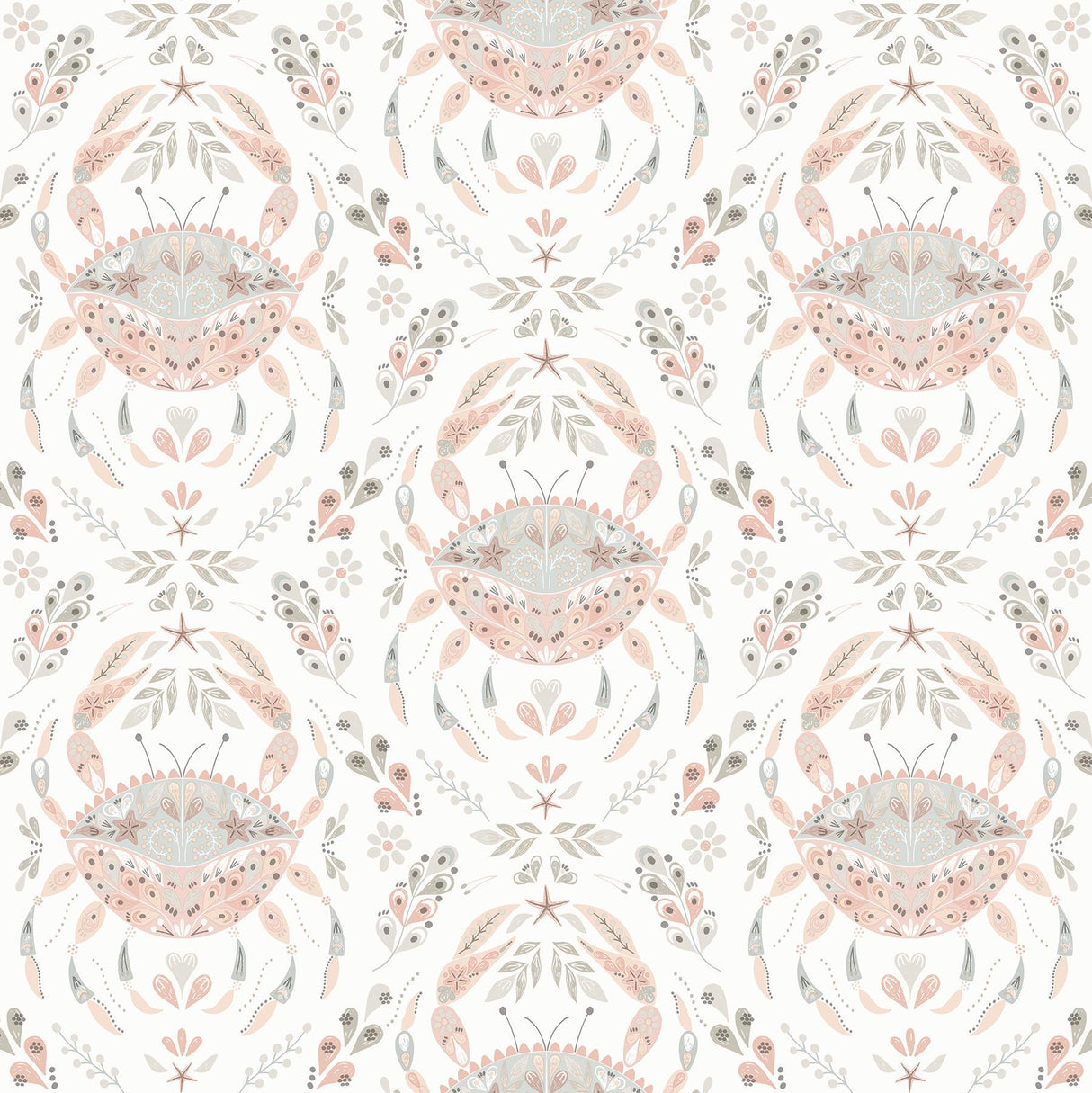 Brewster Home Fashions Annapolis Coral Crustation Wallpaper