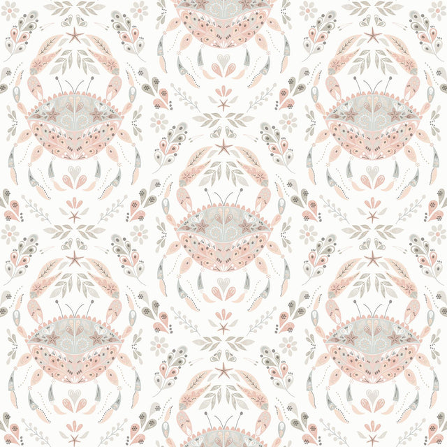 Brewster Home Fashions Annapolis Coral Crustation Wallpaper