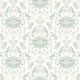 Brewster Home Fashions Annapolis Teal Crustation Wallpaper