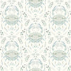 Brewster Home Fashions Annapolis Teal Crustation Wallpaper