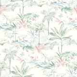 Brewster Home Fashions Lagoon Scenic Island Teal Wallpaper