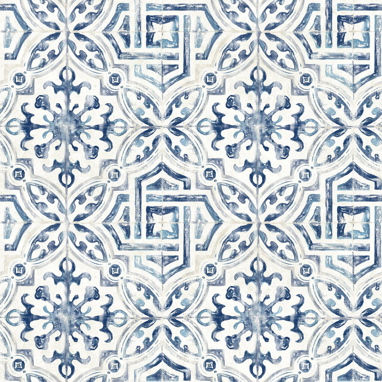 Brewster Home Fashions Sonoma Beach Tile Blue Wallpaper
