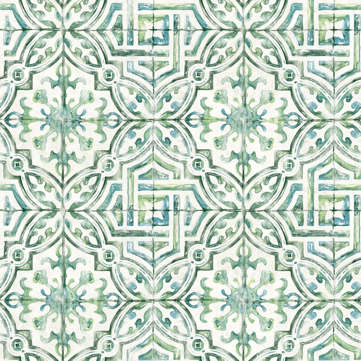 Brewster Home Fashions Sonoma Beach Tile Green Wallpaper