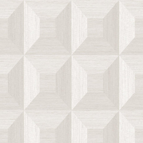 Seabrook Squared Away Geometric Birch Wallpaper