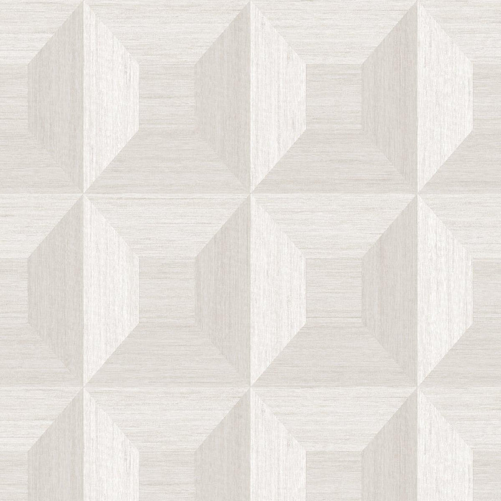 Seabrook Squared Away Geometric Birch Wallpaper