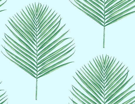 Seabrook Maui Palm Celeste & Jade Wallpaper
