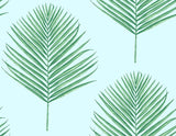 Seabrook Maui Palm Teal Wallpaper