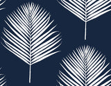 Seabrook Maui Palm Blue Wallpaper