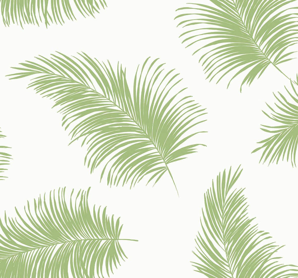 Seabrook Tossed Palm Summer Fern Wallpaper