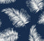 Seabrook Tossed Palm Navy Blue Wallpaper