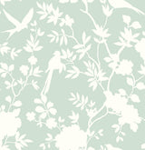 Seabrook Mono Toile Seaglass Wallpaper