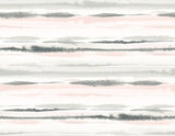 Seabrook Horizon Stripe Pink Sunset Wallpaper