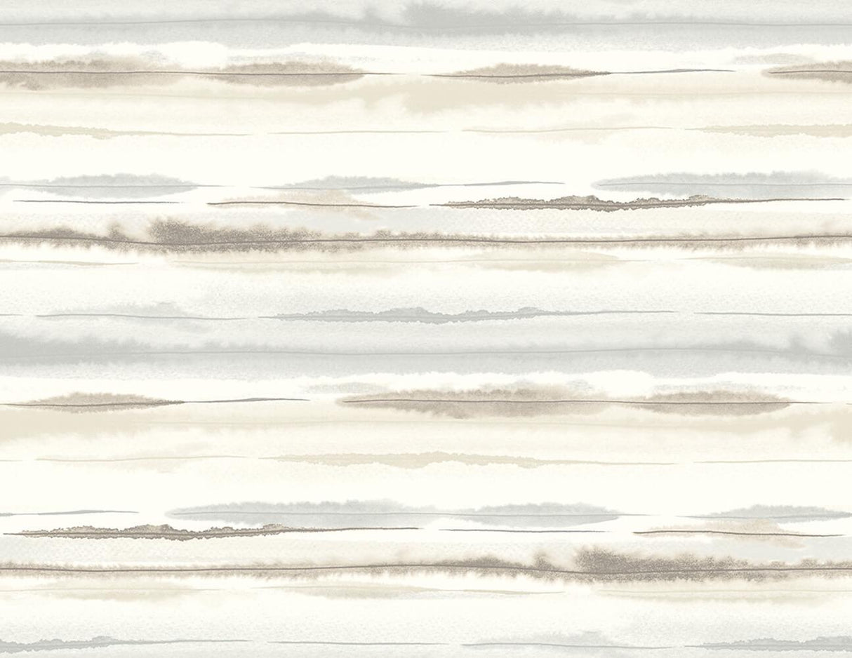 Seabrook Horizon Stripe Sand Dunes Wallpaper