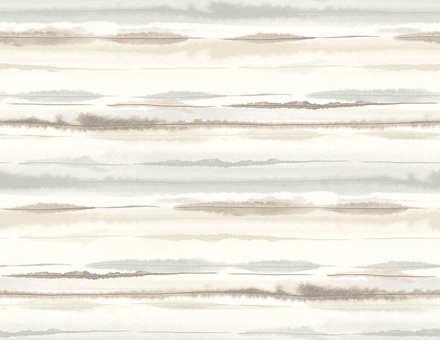 Seabrook Horizon Stripe Sand Dunes Wallpaper
