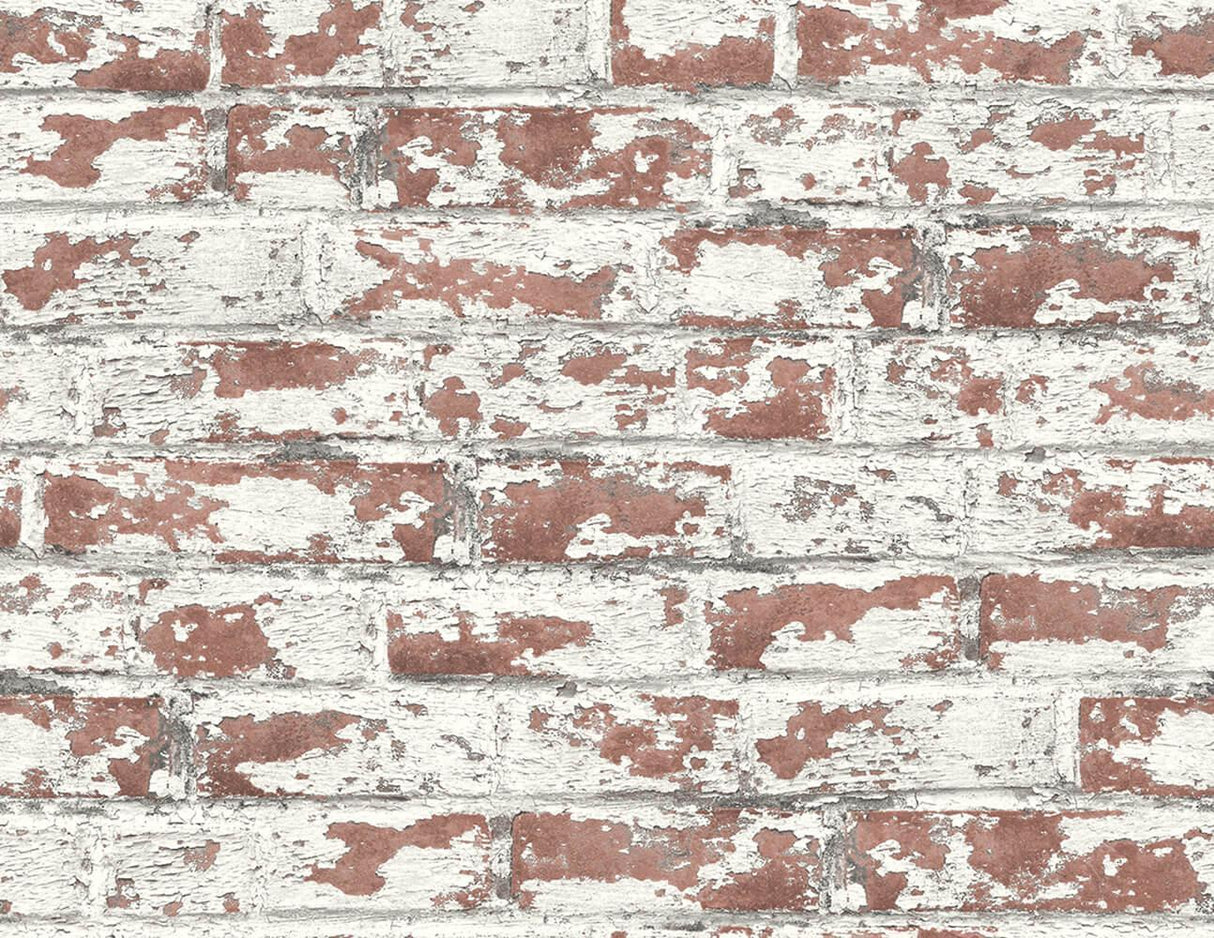 Seabrook Soho Brick Terra Cotta Wallpaper
