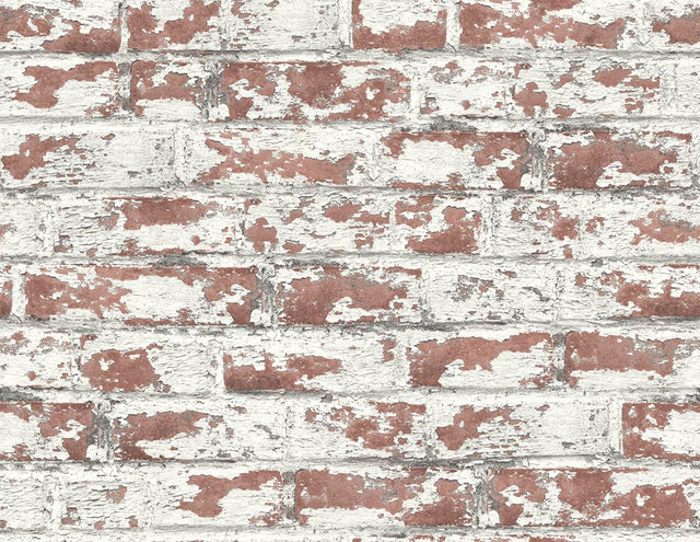 Seabrook Soho Brick Terra Cotta Wallpaper