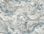 Seabrook Faux Marble Lunar Rock & Cerulean Wallpaper