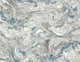 Seabrook Faux Marble Blue Wallpaper