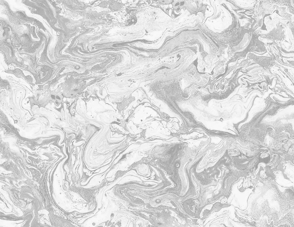 Seabrook Faux Marble Silver Wallpaper