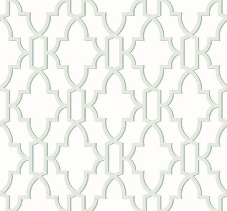Seabrook Coastal Lattice Seaglass Wallpaper
