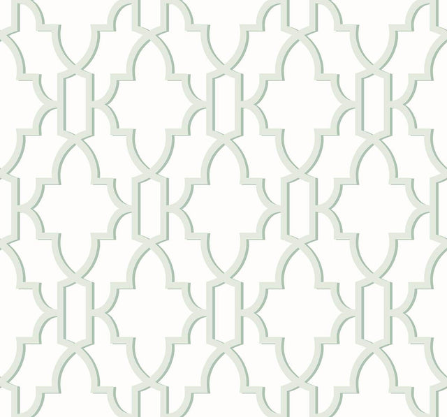 Seabrook Coastal Lattice Seaglass Wallpaper