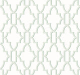Seabrook Coastal Lattice Green Wallpaper