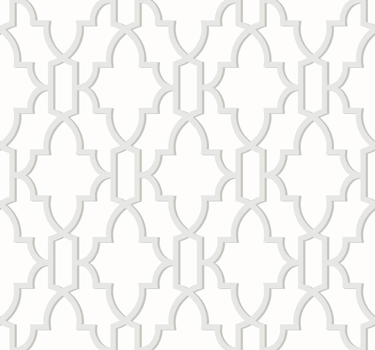 Seabrook Coastal Lattice Harbor Mist Wallpaper