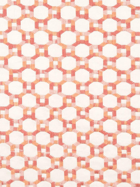Hinson Island Trellis Peach Fabric
