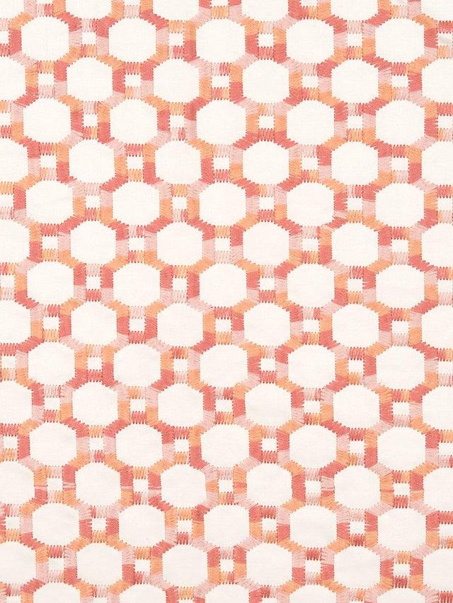 Hinson Island Trellis Peach Fabric