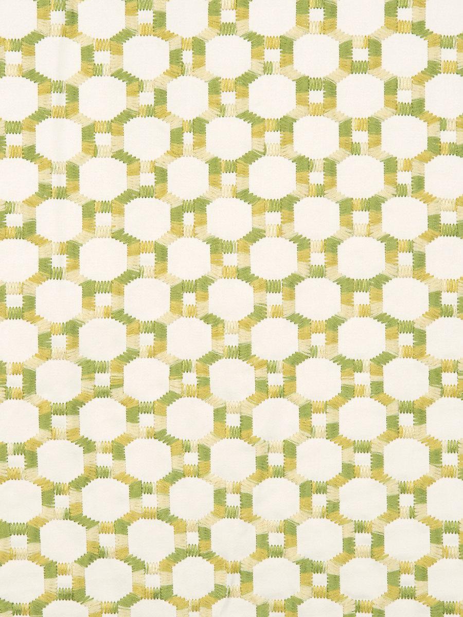 Hinson Island Trellis Green Fabric