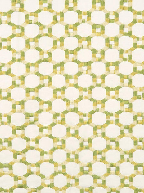 Hinson Island Trellis Green Fabric