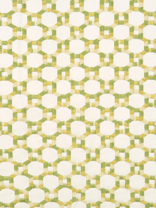 Hinson Island Trellis Green Fabric
