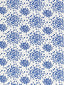 Hinson Fireworks Cotton Print Blue On White Fabric