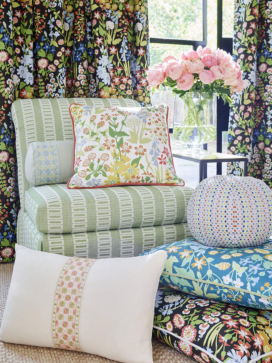 Scalamandre Lark Stripe Grass Fabric