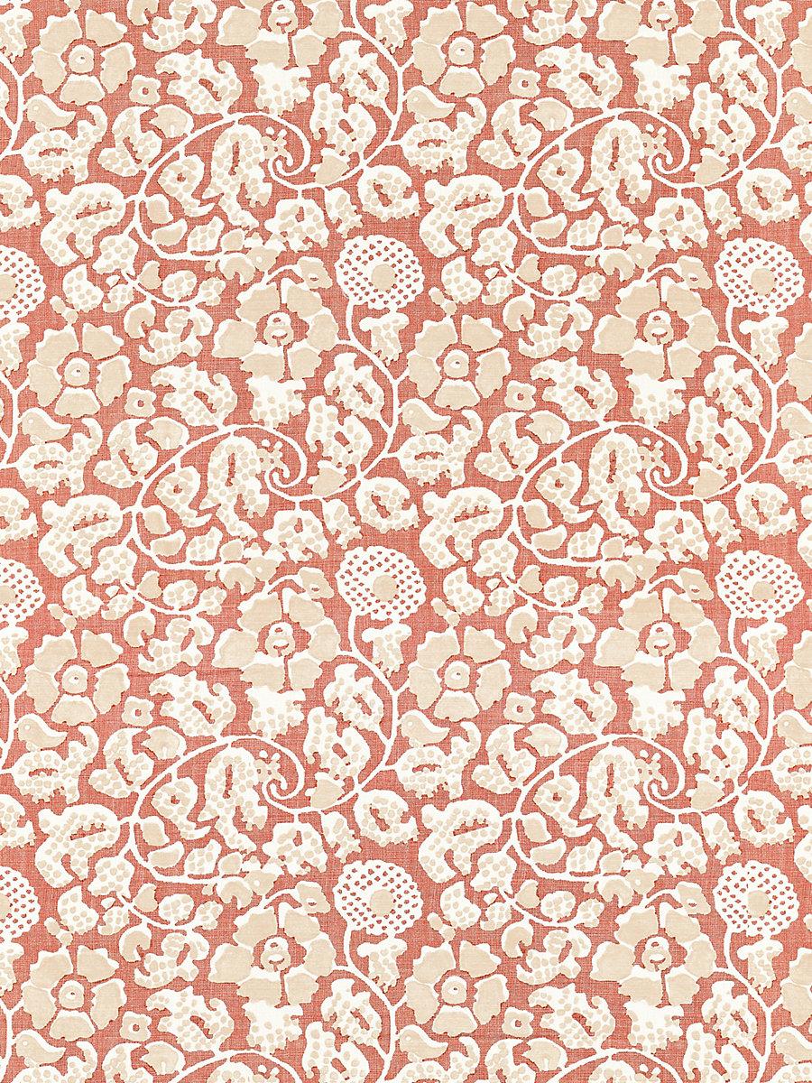 Scalamandre Maiden Floral Terracotta Fabric